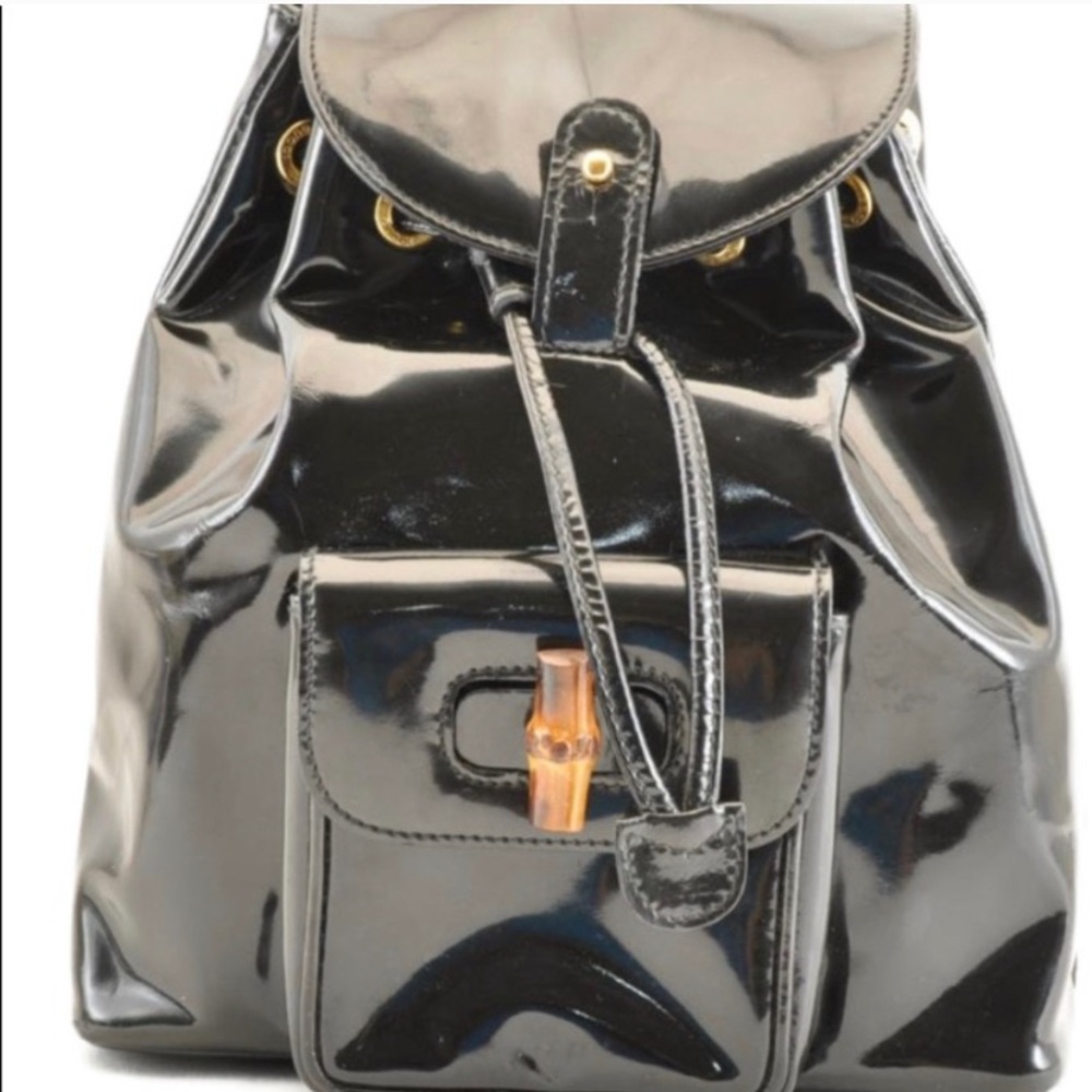 ( Sold ) Authentic Gucci patent leather backpack
